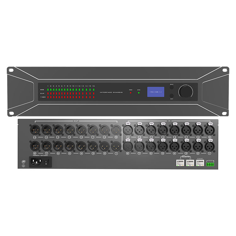 Dante 16-in-16-out-Netzwerk-Audio-Interface-Box